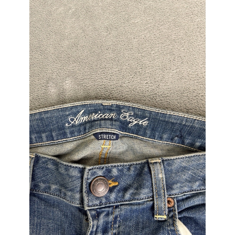 Vintage Y2K American Eagle Favorite Boyfriend Jeans Women's Size 8 Blue Baggy - Picture 7 of 13